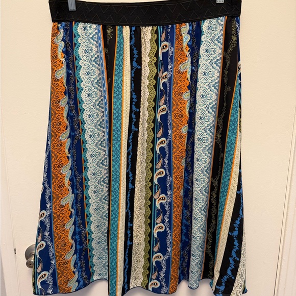 LuLaRoe Dresses & Skirts - LuLaRoe A-Line Skirt with Blue and Orange Stripes